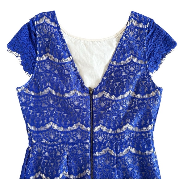 Darling Vintage Blue Candice Lace Dress size Med special event office siren 952 - Picture 15 of 16